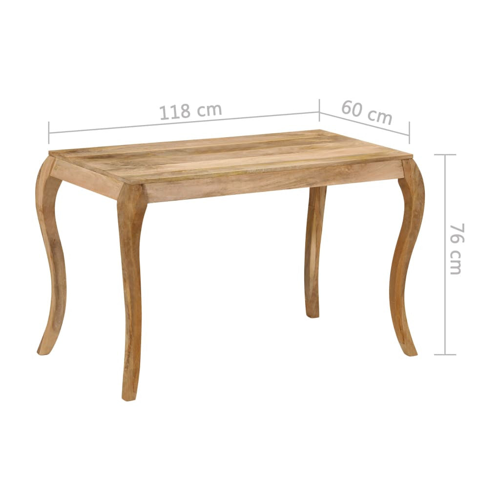 Ruokapöytä 118x60x76 cm täysi mangopuu