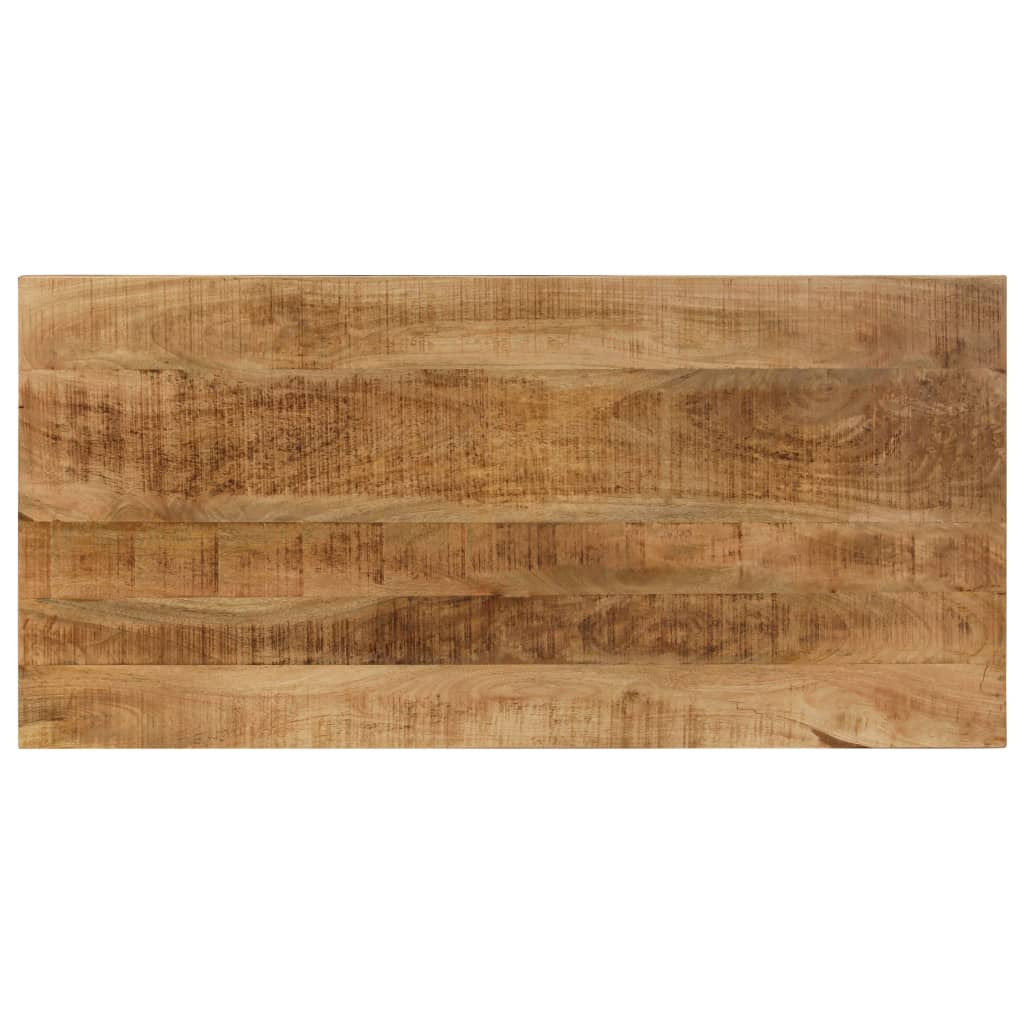Ruokapöytä 115x55x76 cm täysi mangopuu ja teräs