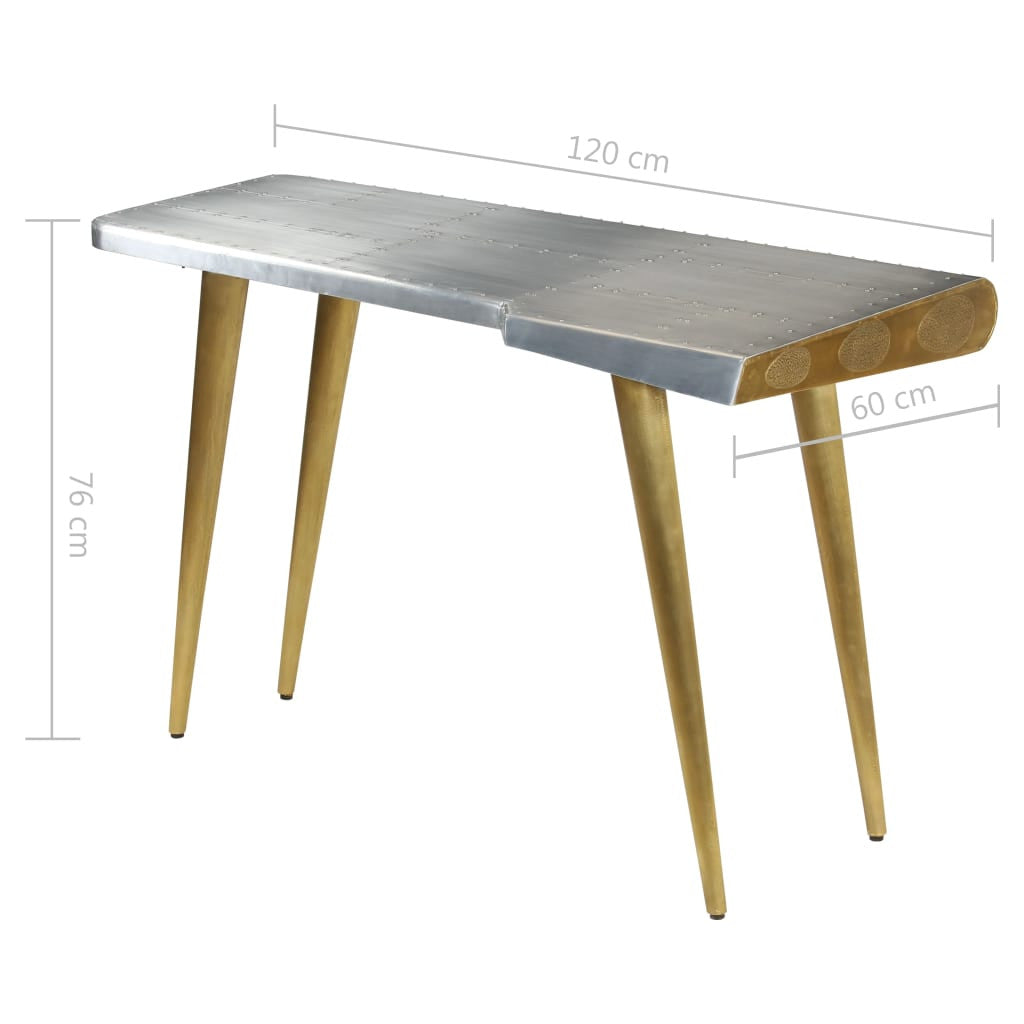 Lentäjän kirjoituspöytä vintage-ilmailutyyli 120x60x76 cm