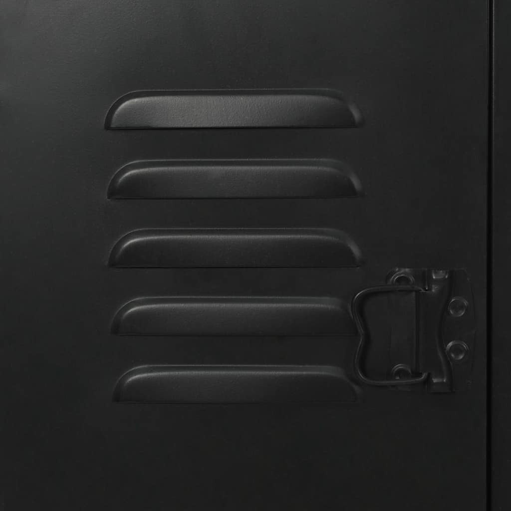 Kirjoituspöytä kahdella kaapilla kuusipuu ja teräs 120x50x76 cm