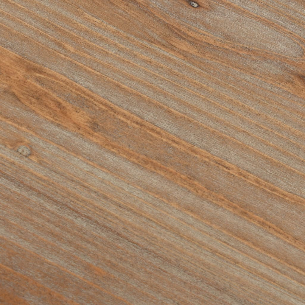 Kirjoituspöytä kahdella kaapilla kuusipuu ja teräs 120x50x76 cm