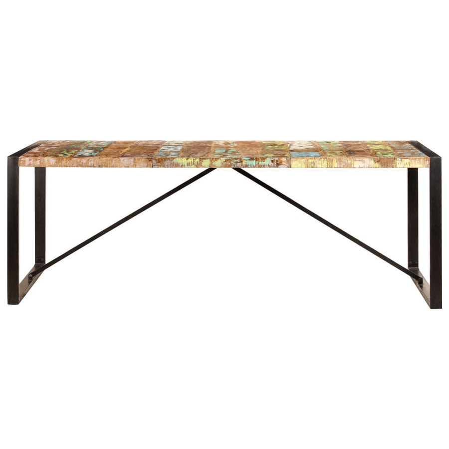 Matbord 220x100x75 cm massivt återvunnet trä