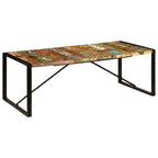 Matbord 220x100x75 cm massivt återvunnet trä