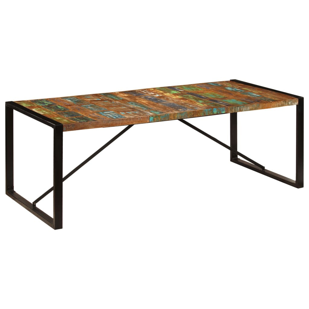 Matbord 220x100x75 cm massivt återvunnet trä