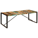 Matbord 220x100x75 cm massivt återvunnet trä