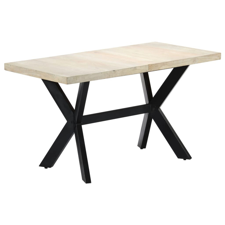 Matbord 140x70x75 cm blekt mangoträ