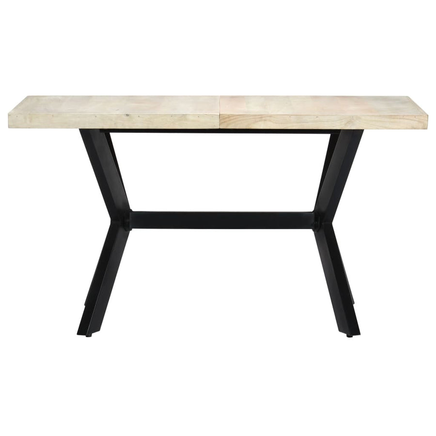 Matbord 140x70x75 cm blekt mangoträ