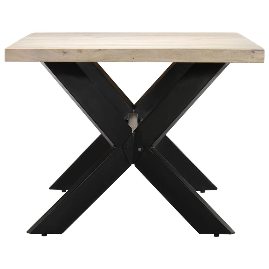 Matbord 140x70x75 cm blekt mangoträ
