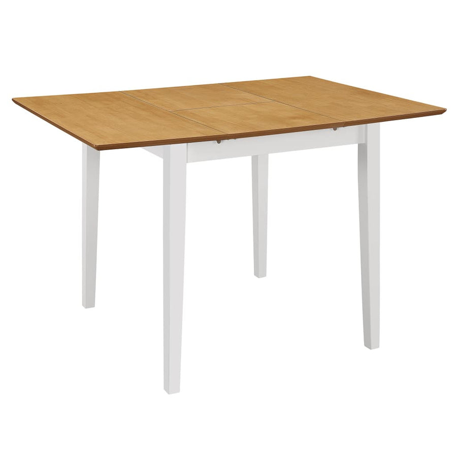 Utdragbart matbord, vitt (80-120)x80x74 cm MDF