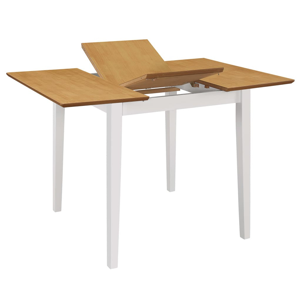 Jatkettava ruokapöytä valkoinen (80-120)x80x74 cm MDF