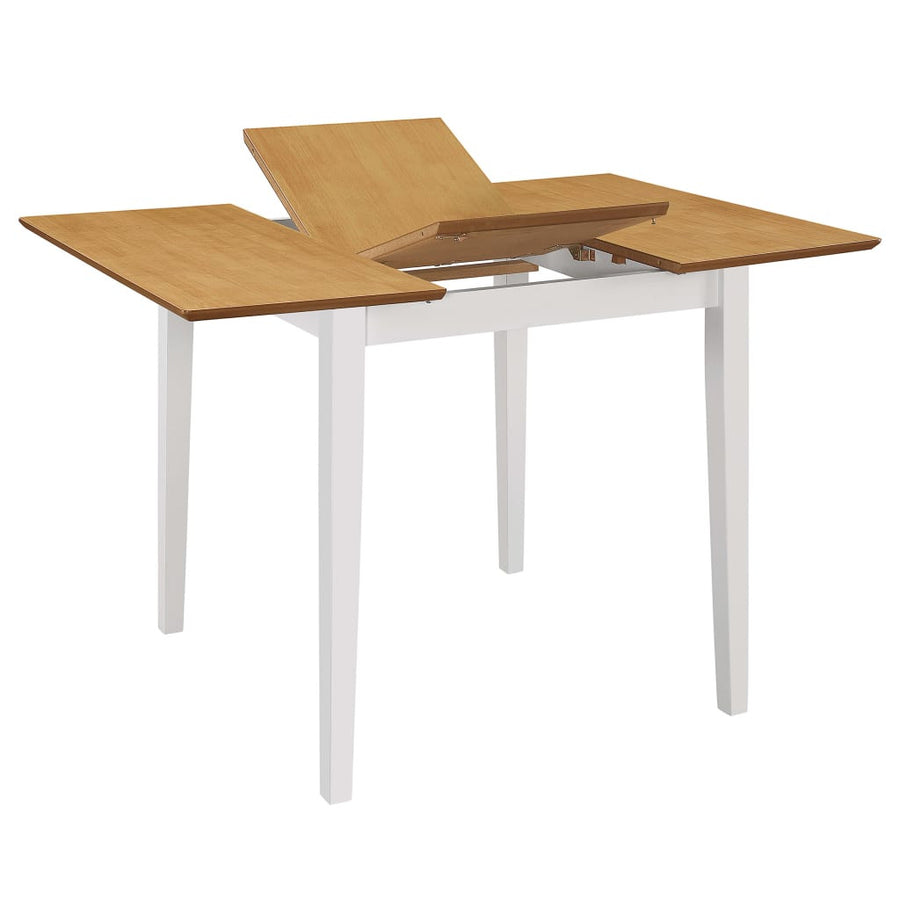 Utdragbart matbord, vitt (80-120)x80x74 cm MDF