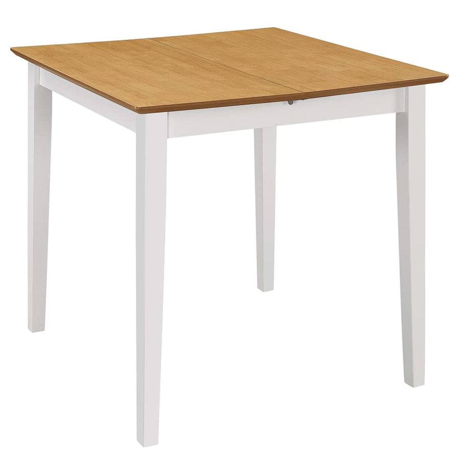 Utdragbart matbord, vitt (80-120)x80x74 cm MDF