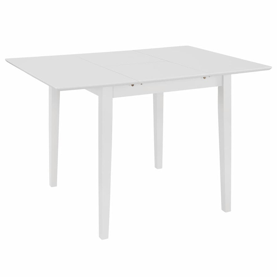 Utdragbart matbord, vitt (80-120)x80x74 cm MDF