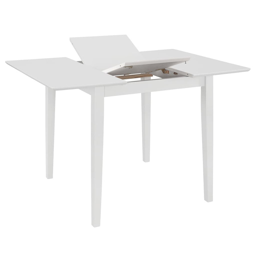 Utdragbart matbord, vitt (80-120)x80x74 cm MDF