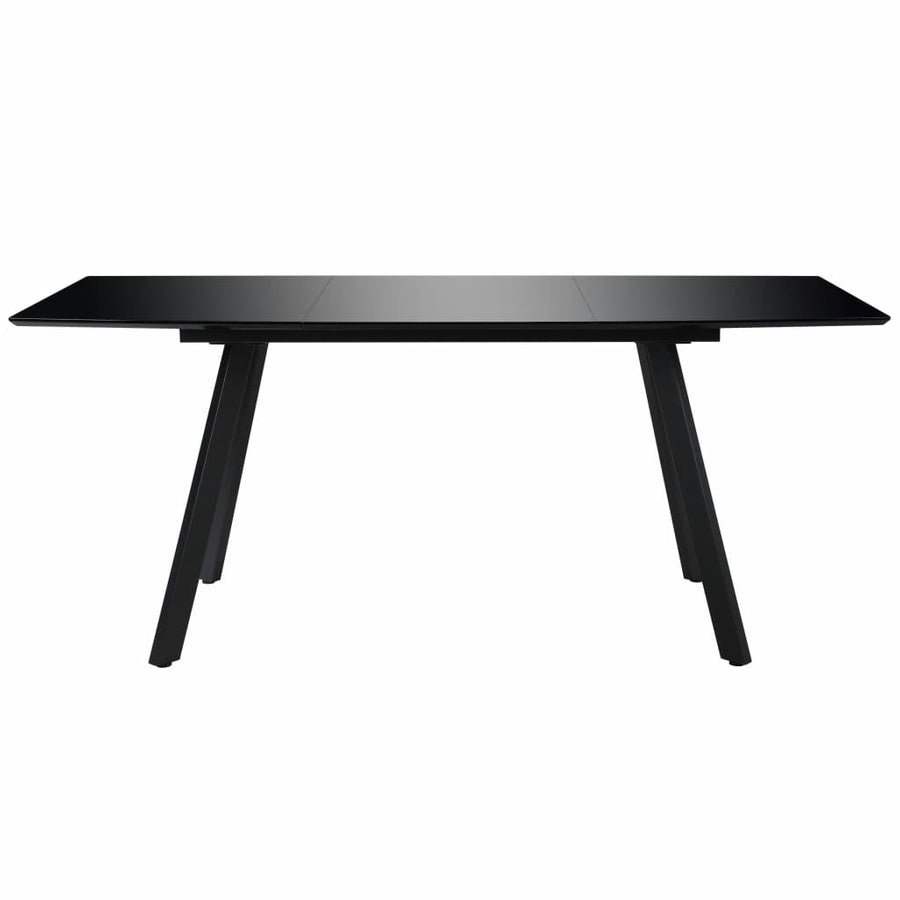 Matbord, högblank svart, 180x90x76 cm, MDF