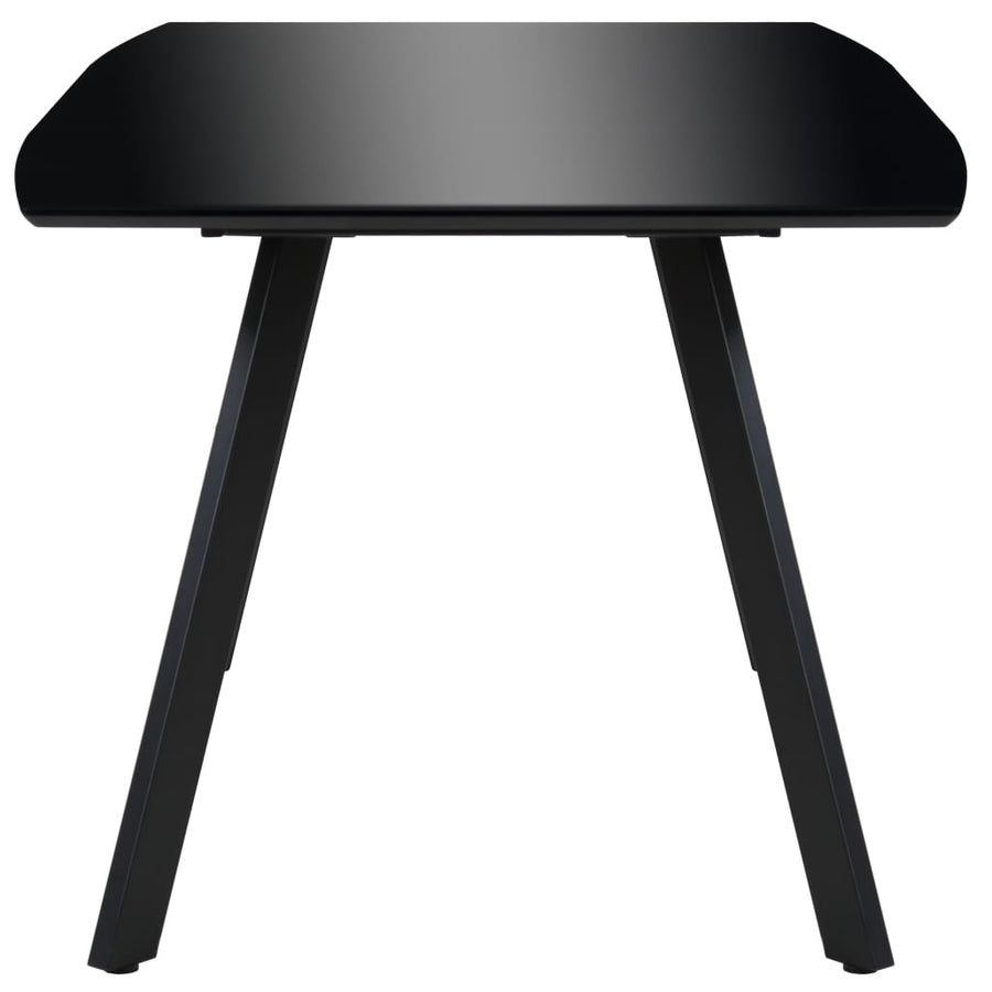 Matbord, högblank svart, 180x90x76 cm, MDF