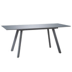 Ruokapöytä korkeakiiltoinen harmaa 180x90x76 cm MDF