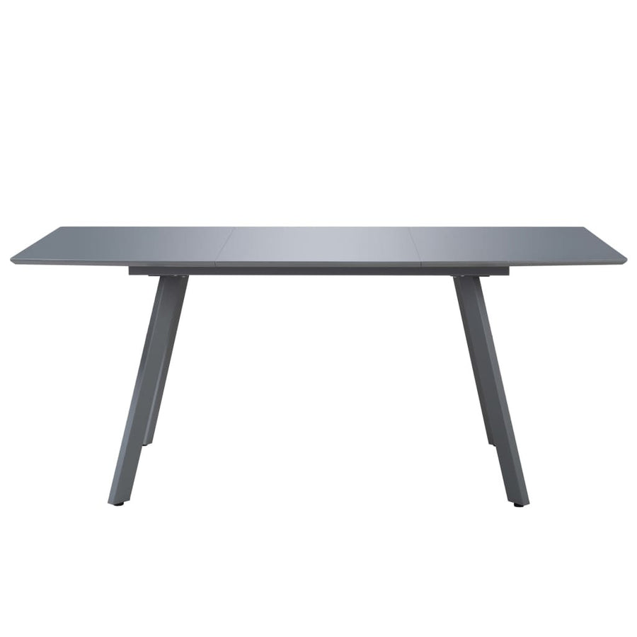 Matbord, högblank grå, 180x90x76 cm, MDF