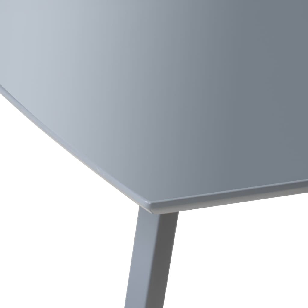 Ruokapöytä korkeakiiltoinen harmaa 180x90x76 cm MDF