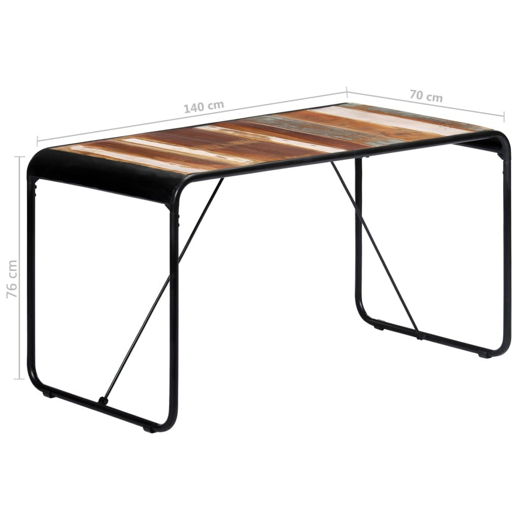 Ruokapöytä 140x70x76 cm täysi kierrätetty mangopuu