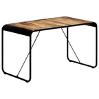 Ruokapöytä 140x70x76 cm täysi karkea mangopuu