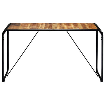 Ruokapöytä 140x70x76 cm täysi karkea mangopuu