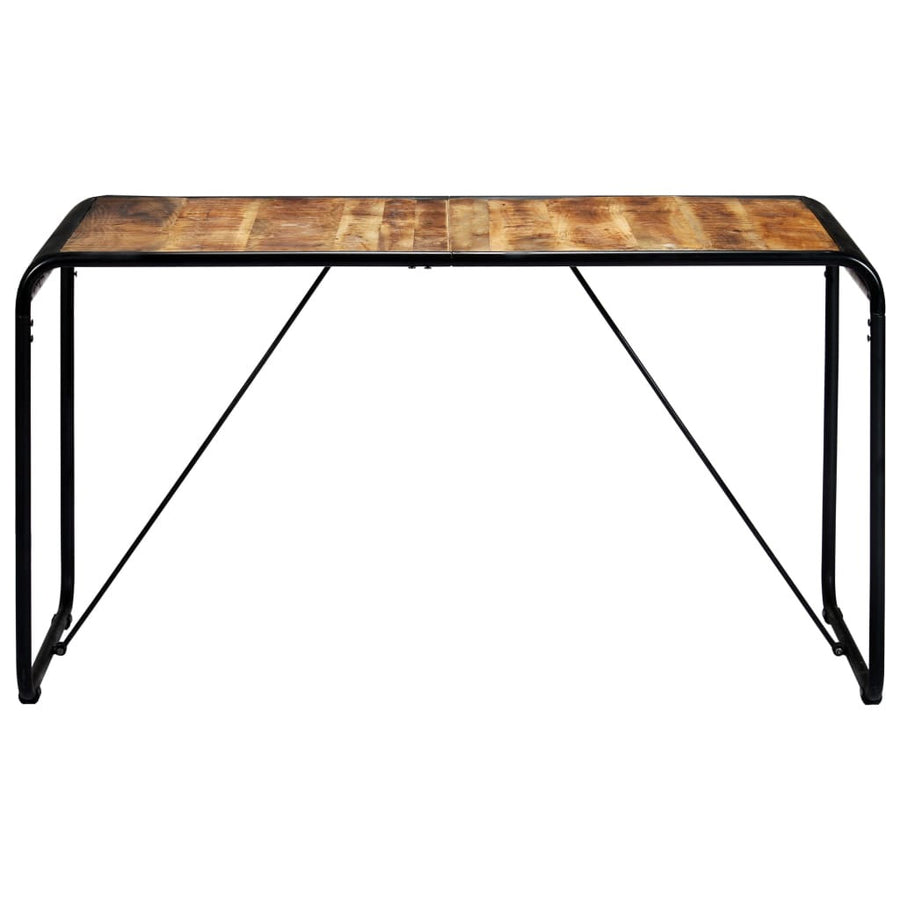 Ruokapöytä 140x70x76 cm täysi karkea mangopuu