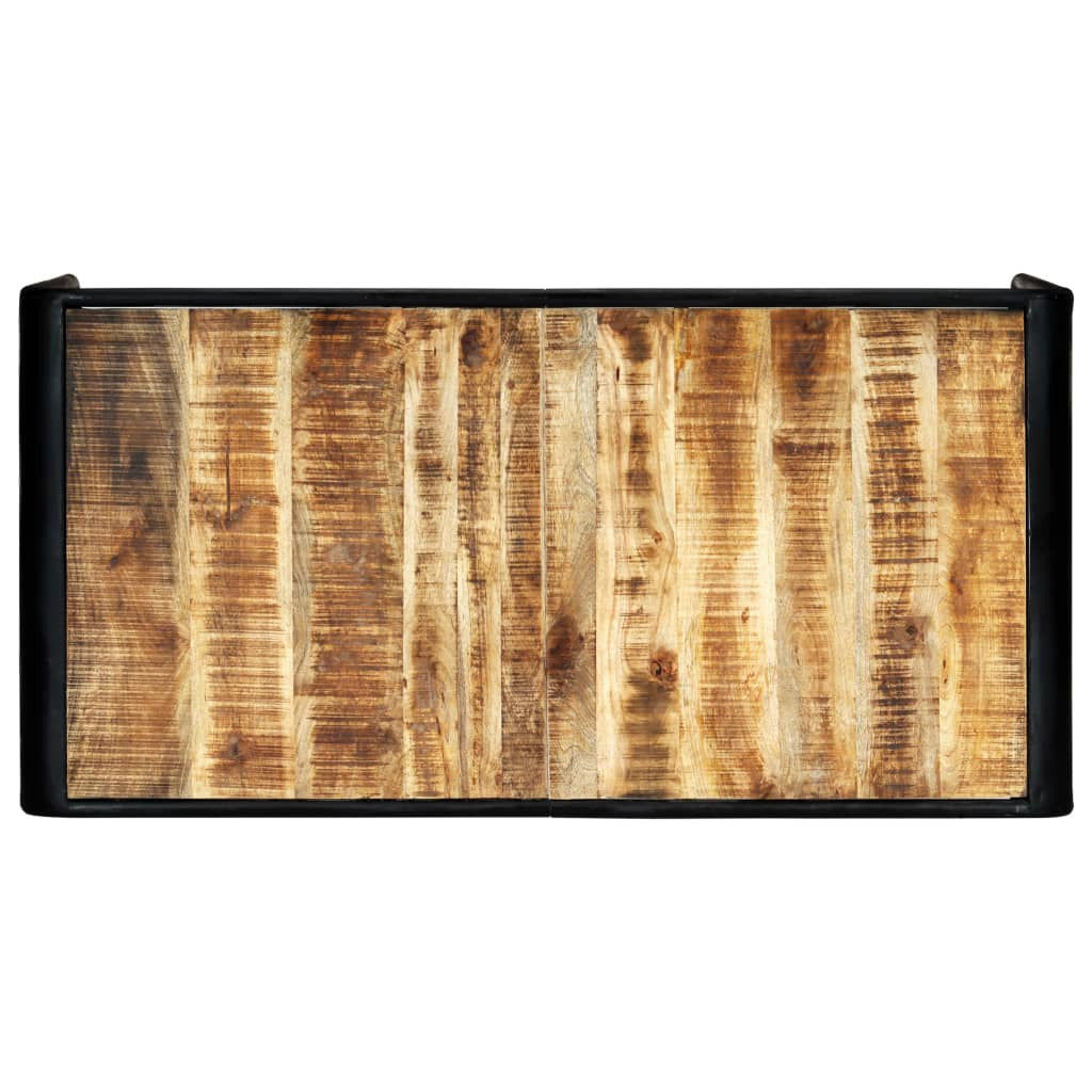 Ruokapöytä 140x70x76 cm täysi karkea mangopuu