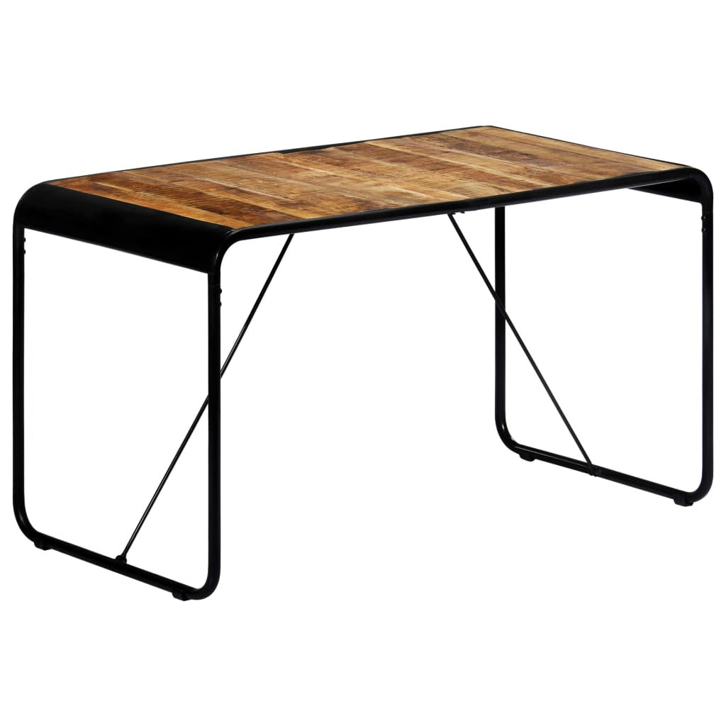 Ruokapöytä 140x70x76 cm täysi karkea mangopuu