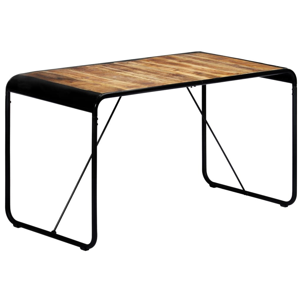 Ruokapöytä 140x70x76 cm täysi karkea mangopuu