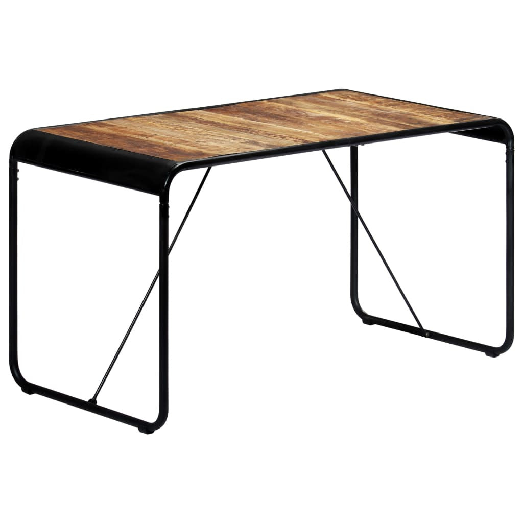 Ruokapöytä 140x70x76 cm täysi karkea mangopuu