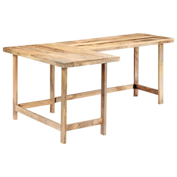Skrivbord 180x120x76 cm massivt mangoträ