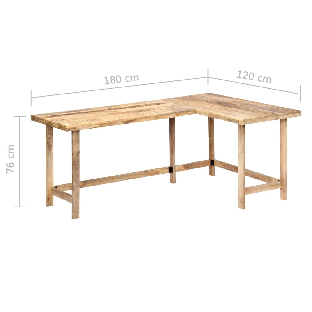 Skrivbord 180x120x76 cm massivt mangoträ