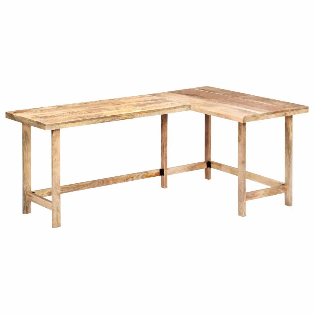 Skrivbord 180x120x76 cm massivt mangoträ