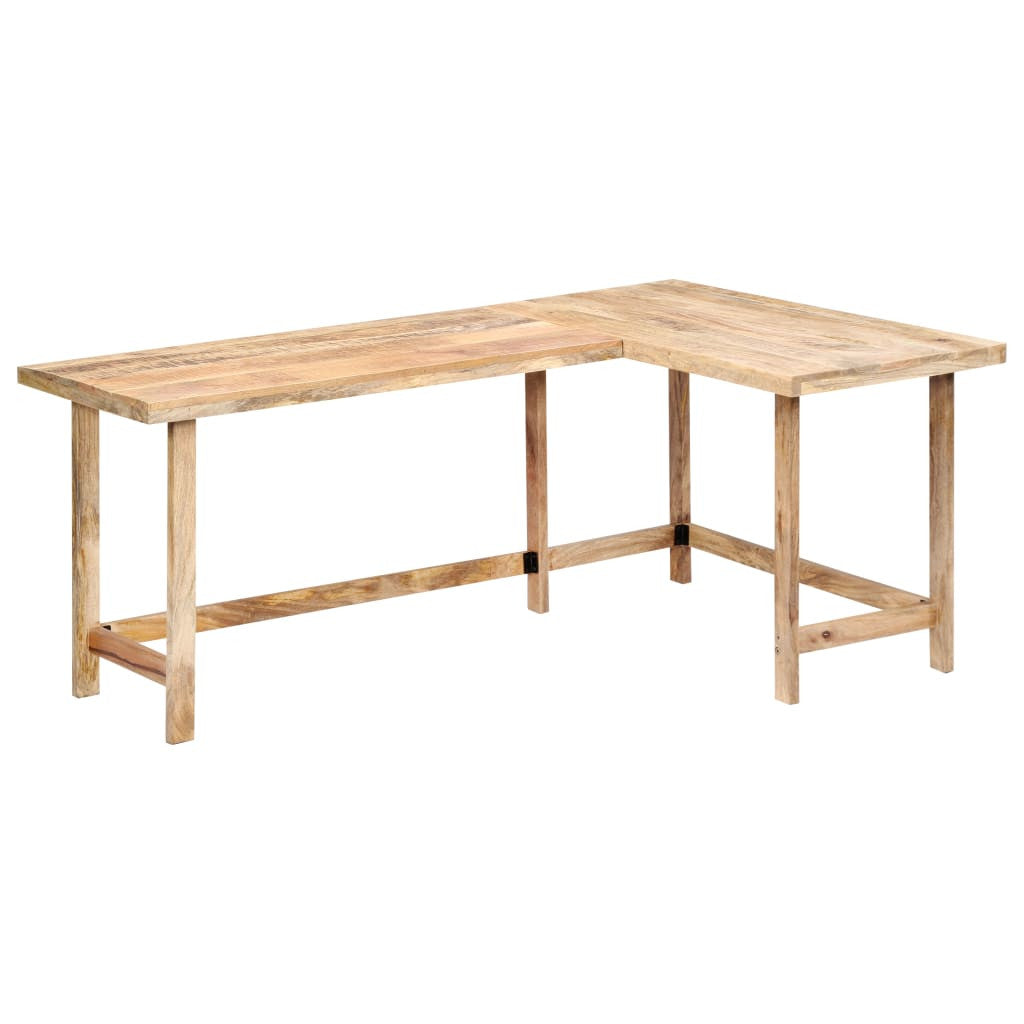 Skrivbord 180x120x76 cm massivt mangoträ