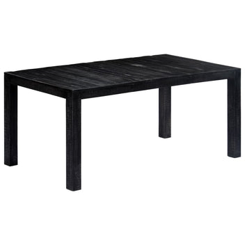 Ruokapöytä musta 180x90x76 cm täysi mangopuu