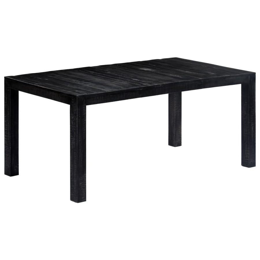 Matbord, svart, 180x90x76 cm, massivt mangoträ