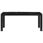 Ruokapöytä musta 180x90x76 cm täysi mangopuu