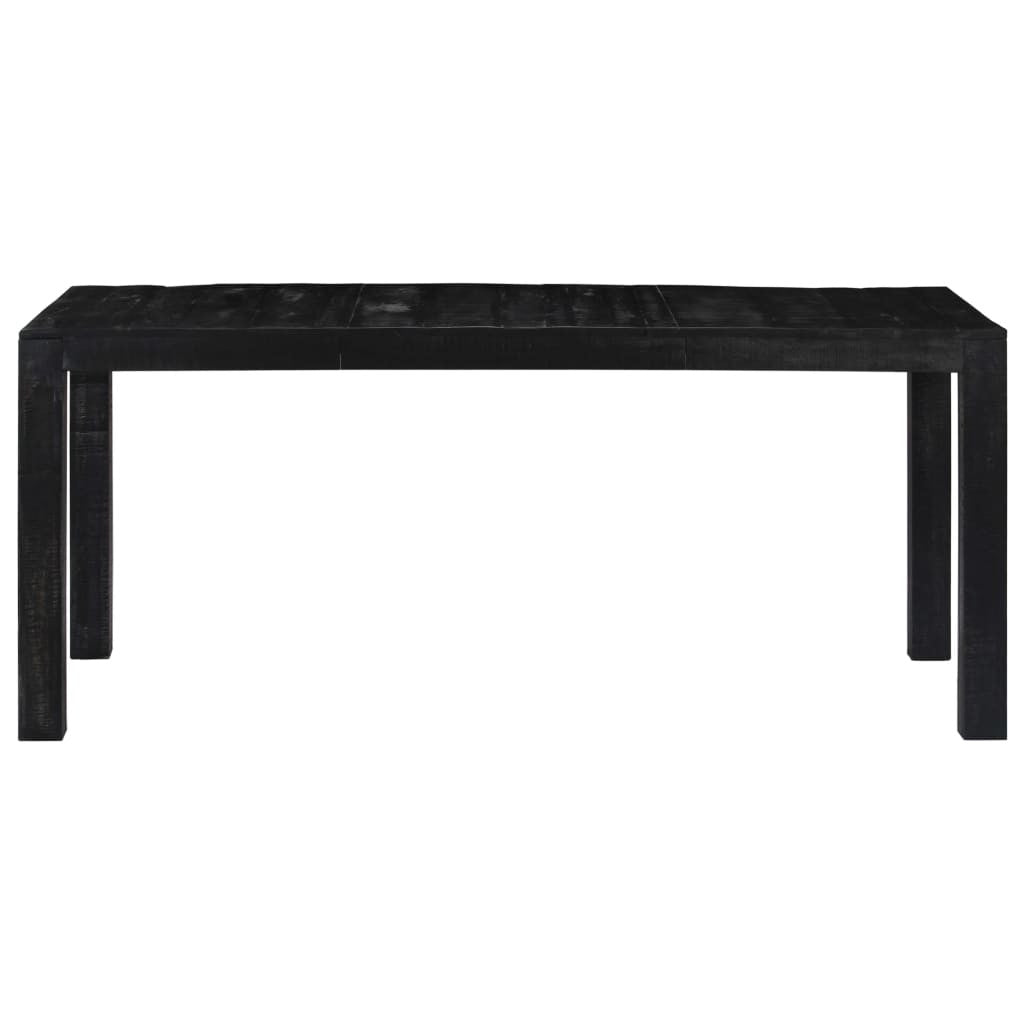 Matbord, svart, 180x90x76 cm, massivt mangoträ