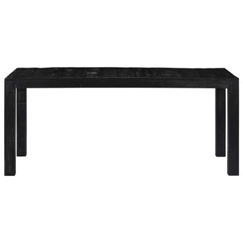 Ruokapöytä musta 180x90x76 cm täysi mangopuu