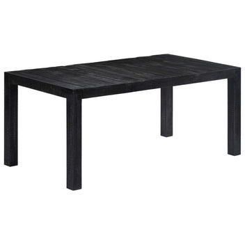 Ruokapöytä musta 180x90x76 cm täysi mangopuu