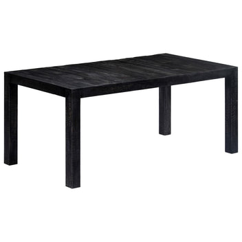 Ruokapöytä musta 180x90x76 cm täysi mangopuu