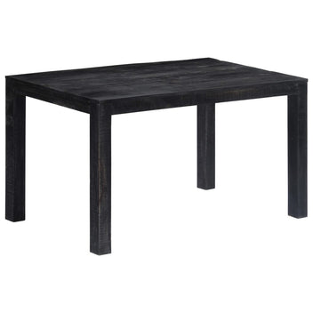 Matbord, svart, 140x80x76 cm, massivt mangoträ
