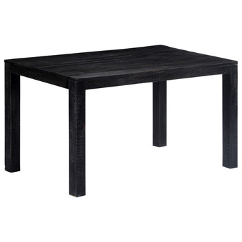 Matbord, svart, 140x80x76 cm, massivt mangoträ