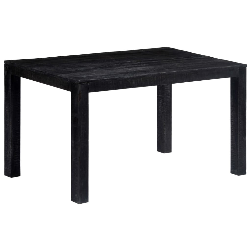 Matbord, svart, 140x80x76 cm, massivt mangoträ