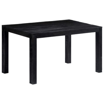 Matbord, svart, 140x80x76 cm, massivt mangoträ