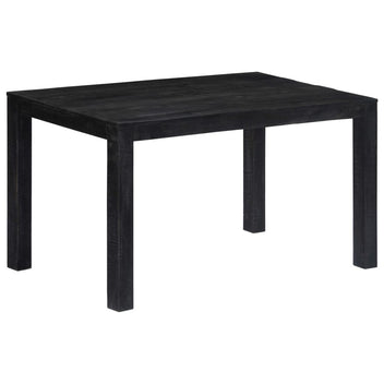Matbord, svart, 140x80x76 cm, massivt mangoträ