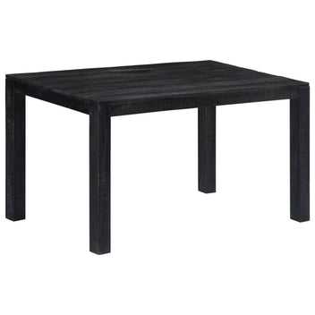 Matbord, svart, 140x80x76 cm, massivt mangoträ