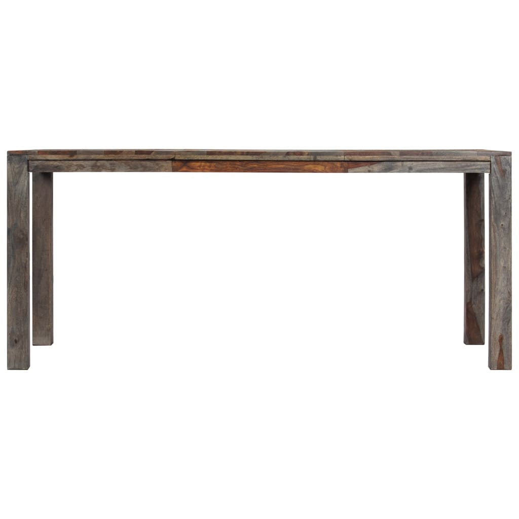 Matbord grått 180x90x76 cm massiv ask