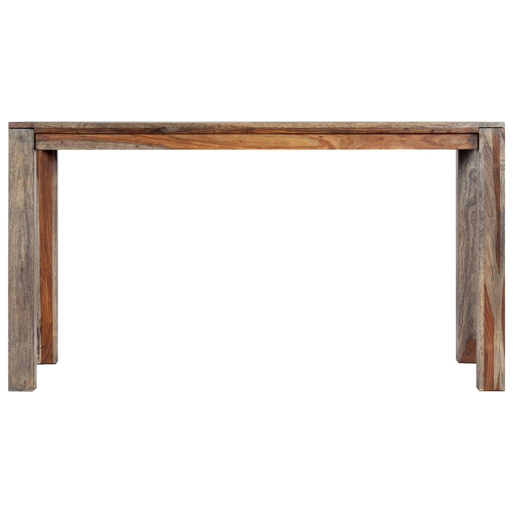 Matbord grått 140x70x76 cm massiv ask